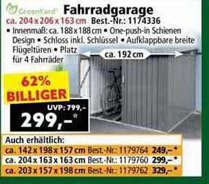 Fahrradgarage GreenYard - Platz für bis zu 4 Fahrräder