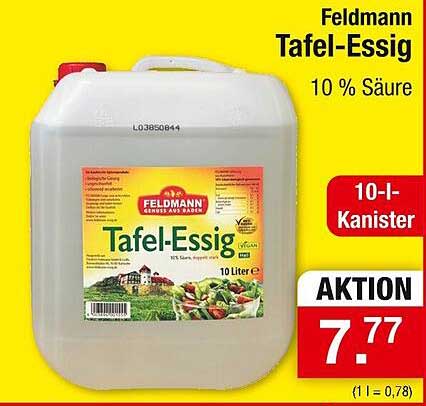 Feldmann Tafel-Essig 10 % Säure 10-I-Kanister