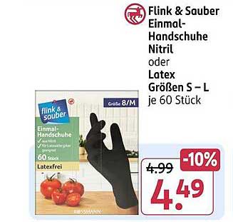 Flink & Sauber Einmal-Handschuhe Nitril oder Latex je 60 Stück