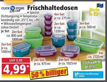 Frischhaltedosen - 50% günstiger!
