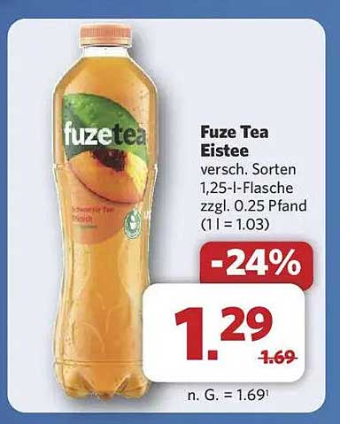 Fuze Tea Eistee 1,25 L - Verschiedene Sorten