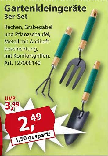 Gartenkleingeräte 3er-Set