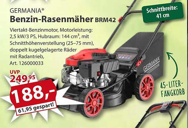GERMANIA Benzin-Rasenmäher BRM42