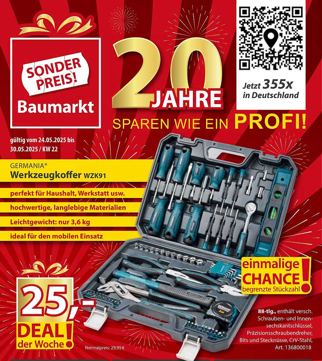 GERMANIA Werkzeugkoffer WZK91 - 88-tlg.