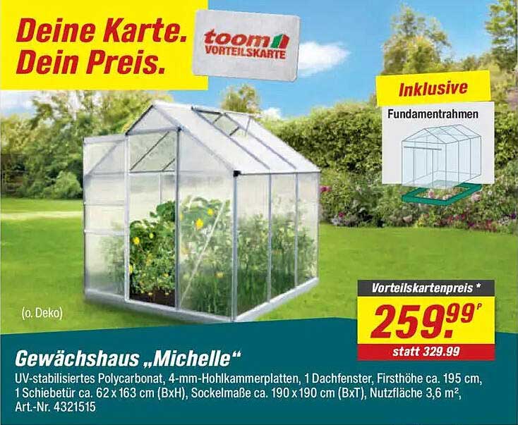Gewächshaus „Michelle“