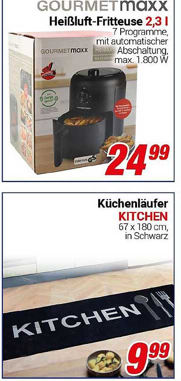 GOURMETmaxx Heißluft-Fritteuse 2,3 l