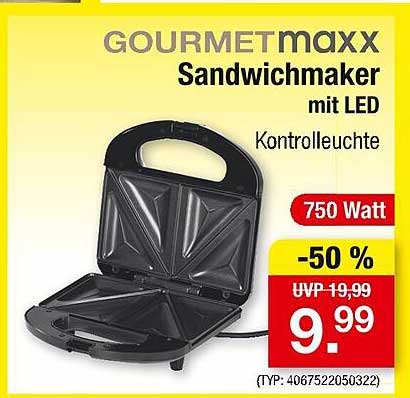 GOURMETmaxx Sandwichmaker mit LED