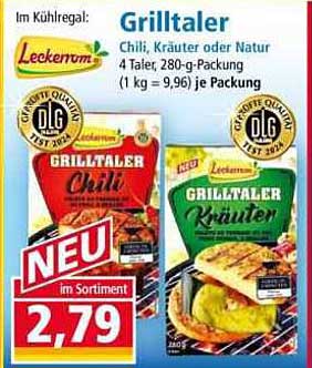 Grilltaler Chili, Kräuter oder Natur – Lecker vom Feinsten