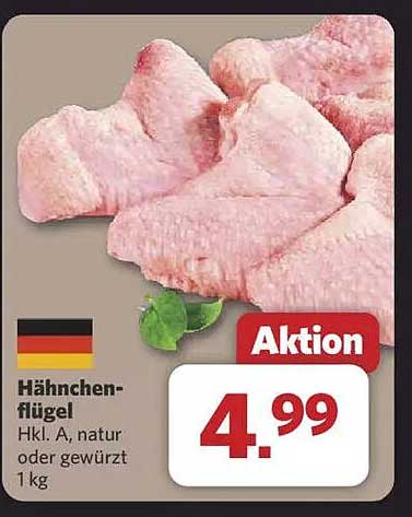 Hähnchenflügel Hkl. A, natur oder gewürzt 1 kg