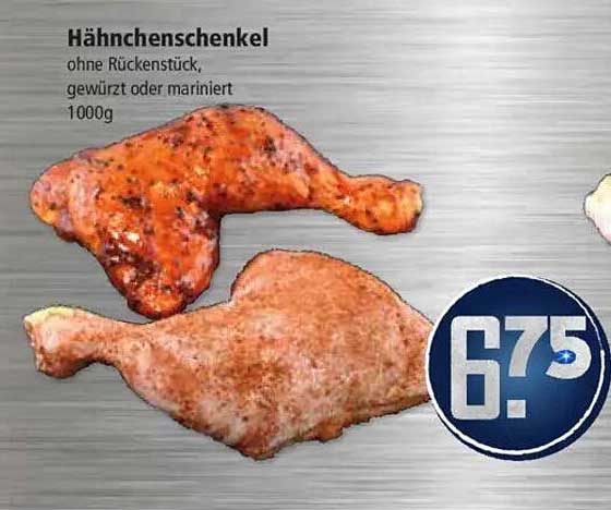 Hähnchenschenkel ohne Rückenstück, gewürzt oder mariniert 1000g