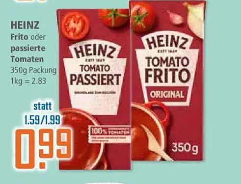 HEINZ Frito oder passierte Tomaten 350g - jetzt zum Sparpreis!