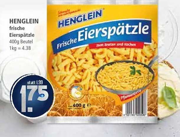 HENGLEIN frische Eierspätzle 400g Beutel