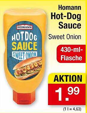Homann Hot-Dog Sauce Sweet Onion 430-ml-Flasche