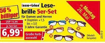inca-vision Lesebrille 5er-Set für Damen und Herren