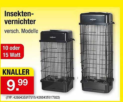 Insektenvernichter verschiedene Modelle, 10 oder 15 Watt