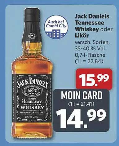 Jack Daniels Tennessee Whiskey oder Likör