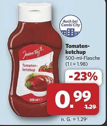 Jeden Tag Tomatenketchup 500-ml-Flasche