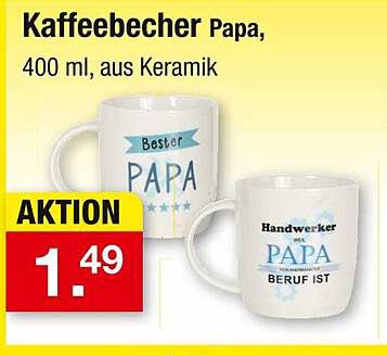 Kaffeebecher Papa, 400 ml, aus Keramik