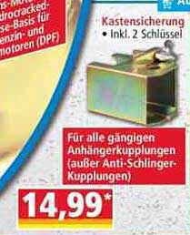 Kastensicherung – Inkl. 2 Schlüssel