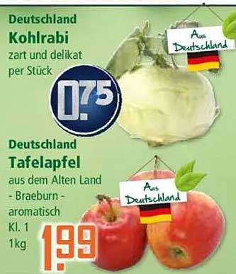 Kohlrabi und Tafeläpfel - Frisch aus Deutschland