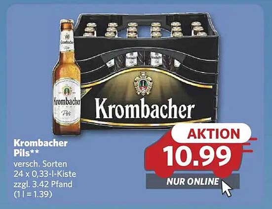 Krombacher Pils 24 x 0,33 l Kiste - Aktion