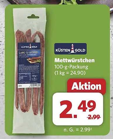KÜSTEN GOLD Mettwürstchen 100-g-Packung
