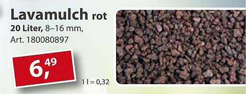 Lavamulch rot 20 Liter, 8-16 mm, Art. 180080897