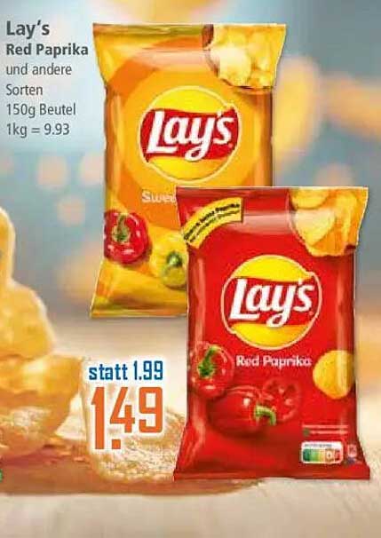 Lay's Red Paprika 150g Beutel