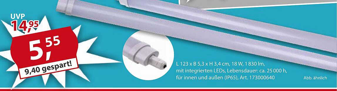 LED Leuchte mit integrierten LEDs, 18W, 1830lm