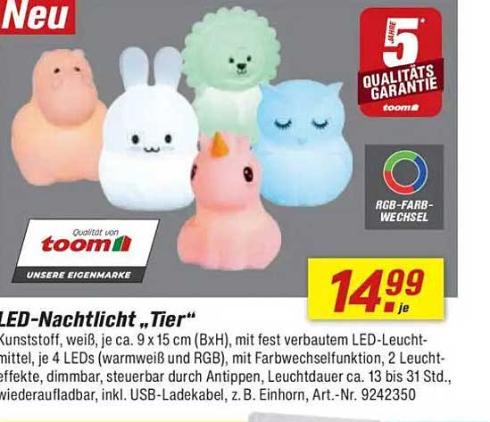 LED-Nachtlicht „Tier“