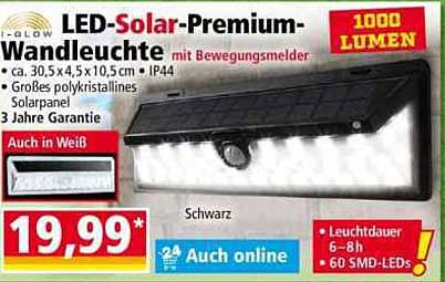 LED-Solar-Premium-Wandleuchte mit Bewegungsmelder