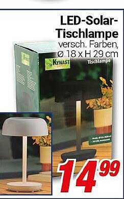 LED-Solar-Tischlampe - versch. Farben, Ø 18 x H 29 cm