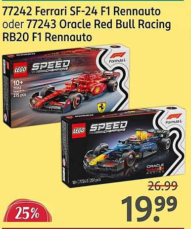 LEGO Speed Champions Ferrari SF-24 F1 Rennauto oder Oracle Red Bull Racing RB20 F1 Rennauto