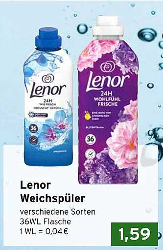 Lenor Weichspüler verschiedene Sorten 36WL Flasche