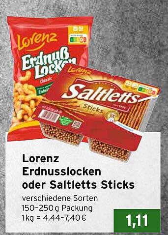 Lorenz Erdnusslocken oder Saltletts Sticks