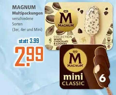 MAGNUM Multipackungen verschiedene Sorten (3er, 4er und Mini)
