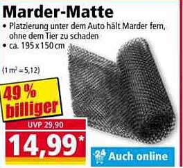 Marder-Matte - Preis-Leistungs-Hit für Ihr Auto