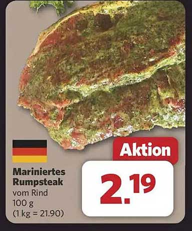 Mariniertes Rumpsteak vom Rind