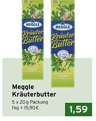 Meggle Kräuterbutter 5 x 20 g Packung