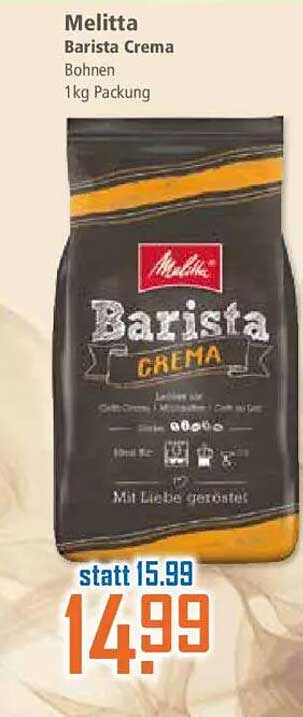 Melitta Barista Crema Bohnen 1kg Packung