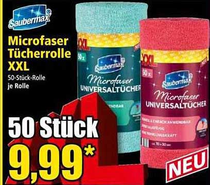 Microfaser Tücherrolle XXL - 50 Stück