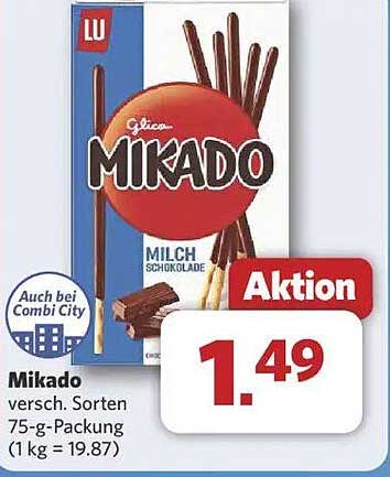 Mikado - Milch-Schokolade 75-g-Packung