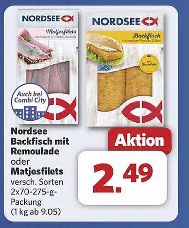 Nordsee Backfisch mit Remoulade oder Matjesfilets