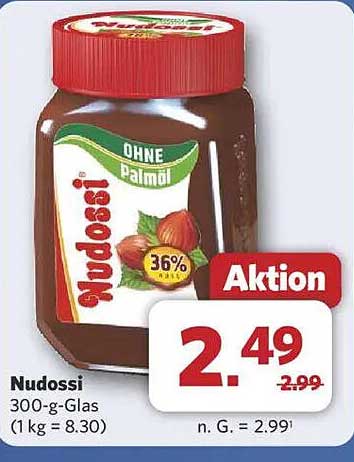 Nudossi 300-g-Glas - Aktion!