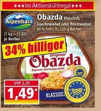 Obazda Klassisch mit Lauchzwiebel oder Röstzwiebel