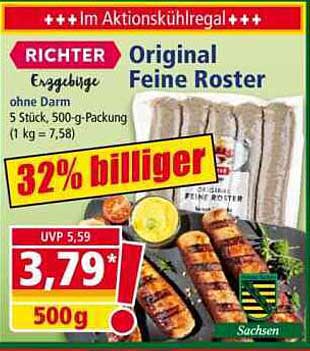 Original Feine Roster von Richter - 500 g Packung