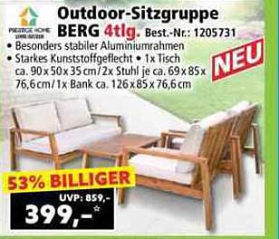Outdoor-Sitzgruppe BERG 4tlg.