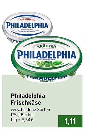Philadelphia Frischkäse verschiedene Sorten 175 g Becher