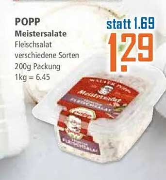POPP Meistersalate - Fleischsalat verschiedene Sorten 200g
