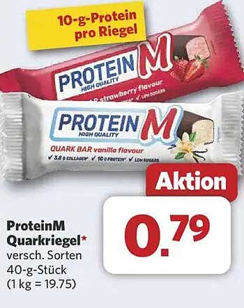 ProteinM Quarkriegel – verschiedene Sorten